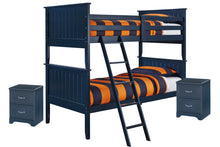 Load image into Gallery viewer, Lulu Twin Bunk Bed with 2 Nightstands