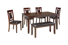 Load image into Gallery viewer, Bennox Dining Room Table and Chairs with Bench (Set of 6)
