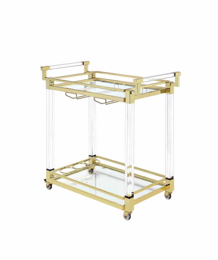 BRASS SERVING CART