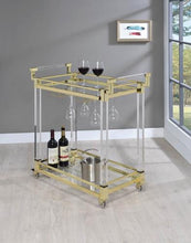 Load image into Gallery viewer, BRASS SERVING CART