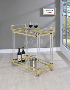 BRASS SERVING CART