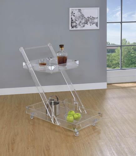 CHROME SERVING CART
