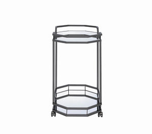 BLACK NICKEL SERVING CART