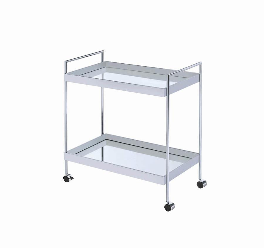 MIRROR SERVING CART