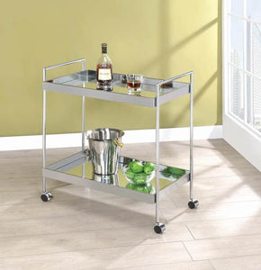 MIRROR SERVING CART