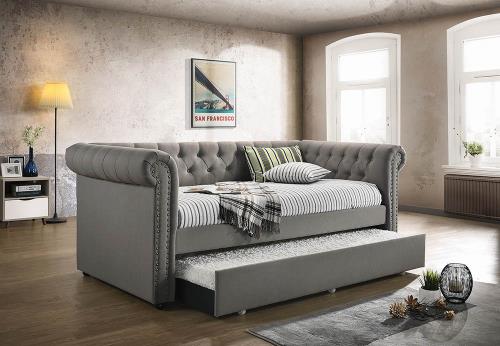 GREY DAYBED W/ TRUNDLE