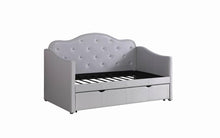 Load image into Gallery viewer, PEARLESCENT GREY DAYBED W/ TRUNDLE