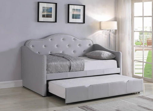 PEARLESCENT GREY DAYBED W/ TRUNDLE