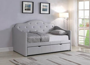 PEARLESCENT GREY DAYBED W/ TRUNDLE