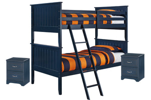 Lulu Twin Bunk Bed with 2 Nightstands