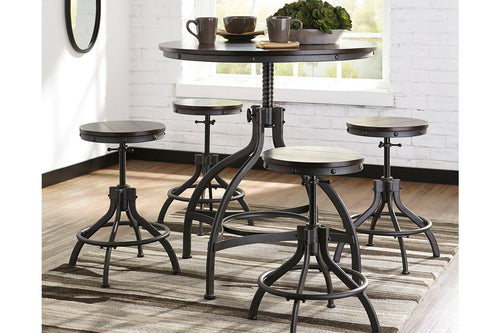 Odium Counter Height Dining Room Table and Bar Stools (Set of 5)