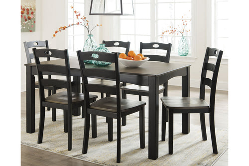 Froshburg Dining Room Table and Chairs (Set of 7)