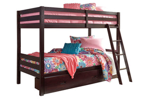 Halanton Twin over Twin Bunk Bed with Storage
