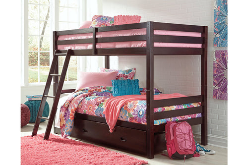 Halanton Twin over Twin Bunk Bed with Storage