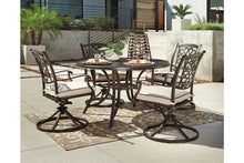 Load image into Gallery viewer, Burnella Round Dining Table with Umbrella Option