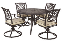 Load image into Gallery viewer, Burnella Round Dining Table with Umbrella Option