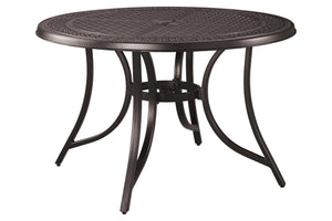 Burnella Round Dining Table with Umbrella Option