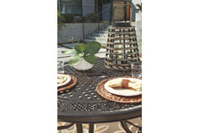 Load image into Gallery viewer, Burnella Round Dining Table with Umbrella Option