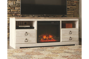 Willowton 64" TV Stand with Electric Fireplace