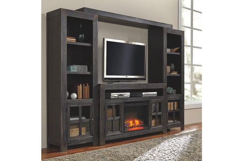 Gavelston 4-Piece Entertainment Center with Fireplace option
